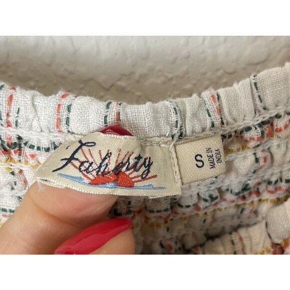 Faherty Women's Crispin Windowpane Smocked Lola Dress Size Small 217 - Picture 4 of 8